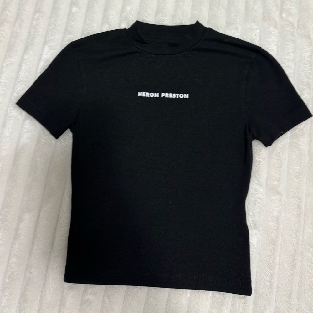 Heron Preston Black Cropped T-Shirt